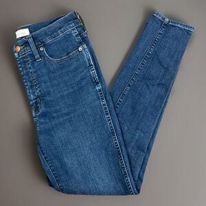 Madewell Women's Size 28 10" High Rise Skinny Jeans Dark Wash Stretch RN77388